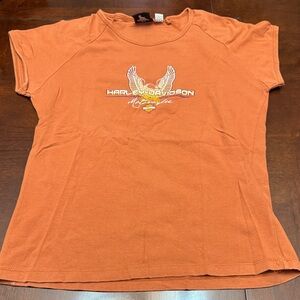 Harley-Davidson Burnt Orange Tee with Winged Logo
